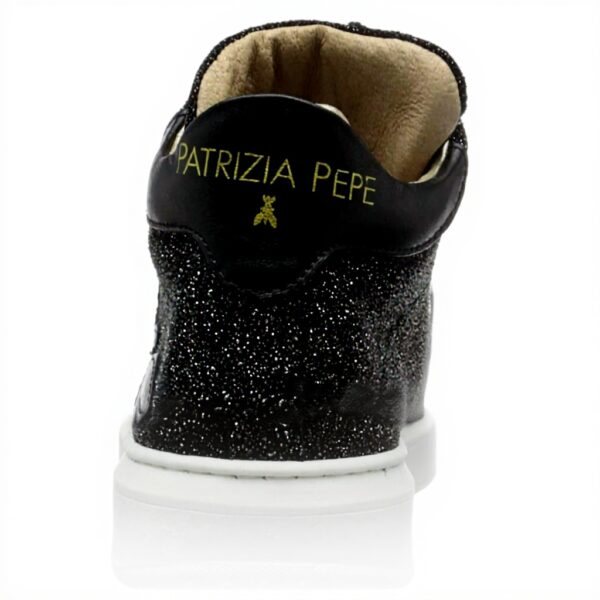 Baskets Patrizia Pepe Fille Cuir Respirant Noir Or