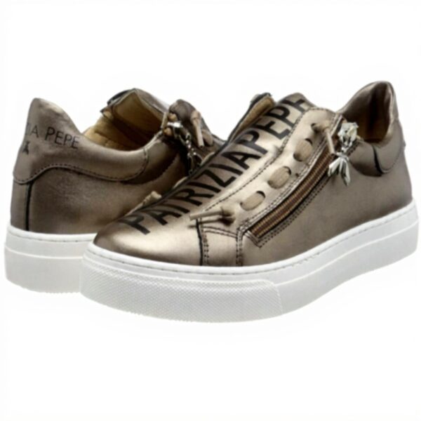 Baskets Patrizia Pepe Fille Cuir Blanc Confort Mode