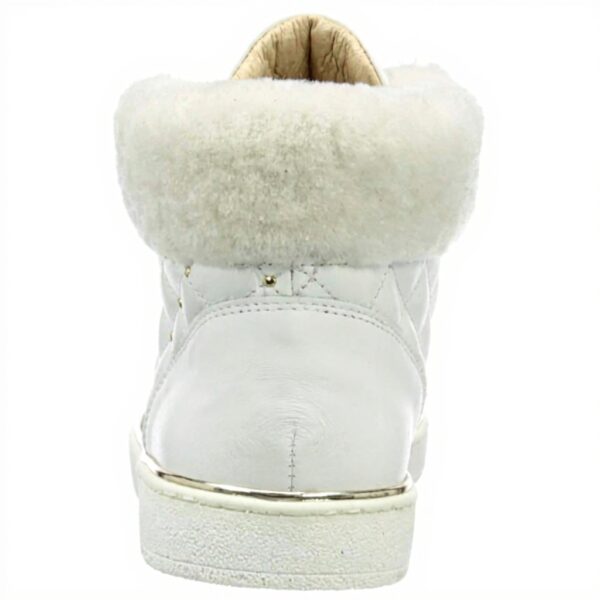 Baskets Patrizia Pepe Fille Cuir Confort Noir Blanc Taille
