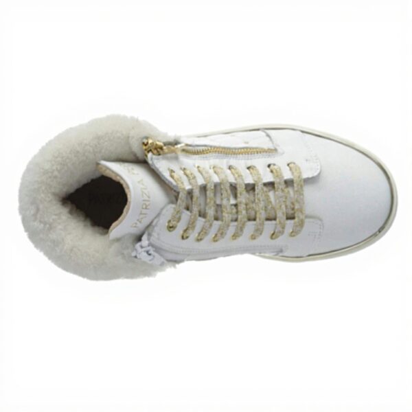 Baskets Patrizia Pepe Fille Cuir Confort Noir Blanc Taille
