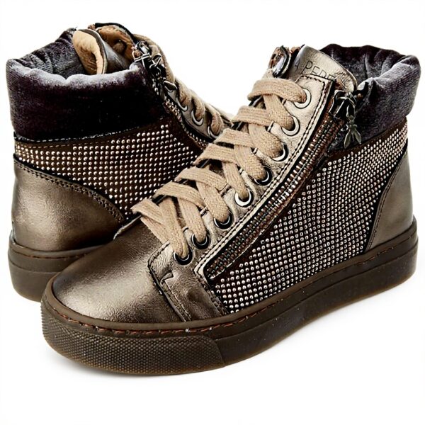 Baskets Patrizia Pepe Fille Cuir Noir Confortable