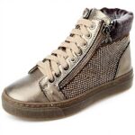 Baskets Patrizia Pepe Fille Cuir Noir Confortable