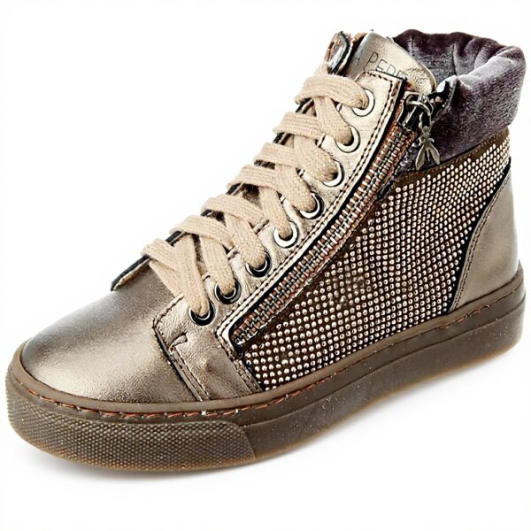 Baskets Patrizia Pepe Fille Cuir Noir Confortable