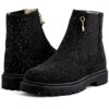 Patrizia Pepe Bottine Chelsea fille cuir noir PPJ548