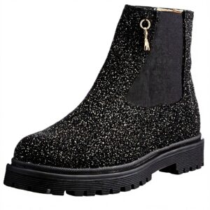 Patrizia Pepe Bottine Chelsea fille cuir noir PPJ548