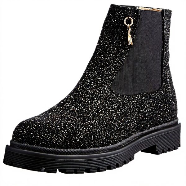 Patrizia Pepe Bottine Chelsea fille cuir noir PPJ548
