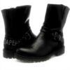Bottes fille Patrizia Pepe cuir respirant fermeture éclair