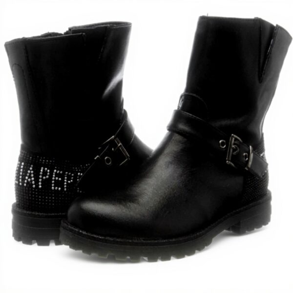 Bottes fille Patrizia Pepe cuir respirant fermeture éclair