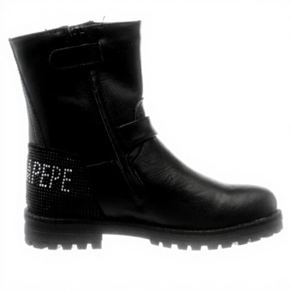 Bottes fille Patrizia Pepe cuir respirant fermeture éclair