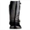 Bottes fille Patrizia Pepe cuir fermeture éclair noir gris