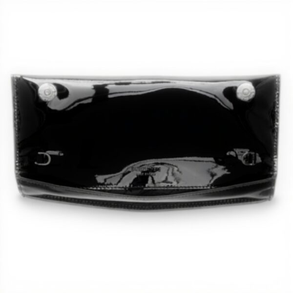Pochette Patrizia Pepe cuir brillant noir femme décontracté