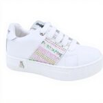 Baskets Patrizia Pepe Fille Cuir Blanc Modèle PJ253.16_29