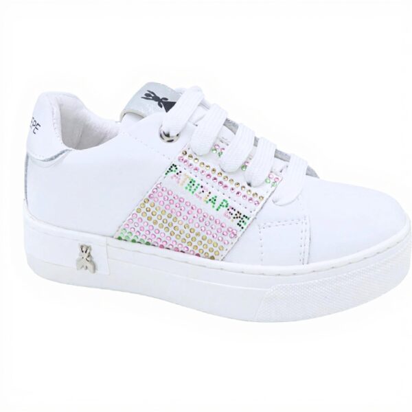Baskets Patrizia Pepe Fille Cuir Blanc Modèle PJ253.16_30