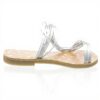 Sandale Patrizia Pepe Femme Cuir Argenté PPJ75
