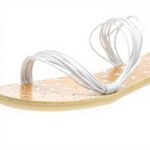 Sandale Patrizia Pepe Femme Cuir Argenté PPJ75
