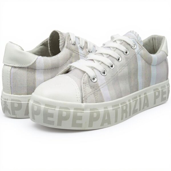 Baskets Patrizia Pepe Femme Gris Textile Respirant PPJ62