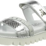 Sandale fille Patrizia Pepe PPJ82 cuir argent 30 EU-0