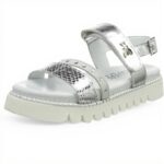Sandale Patrizia Pepe Kids Argent Cuir PPJ82 Fille