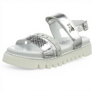Sandale Patrizia Pepe Kids Argent Cuir PPJ82 Fille