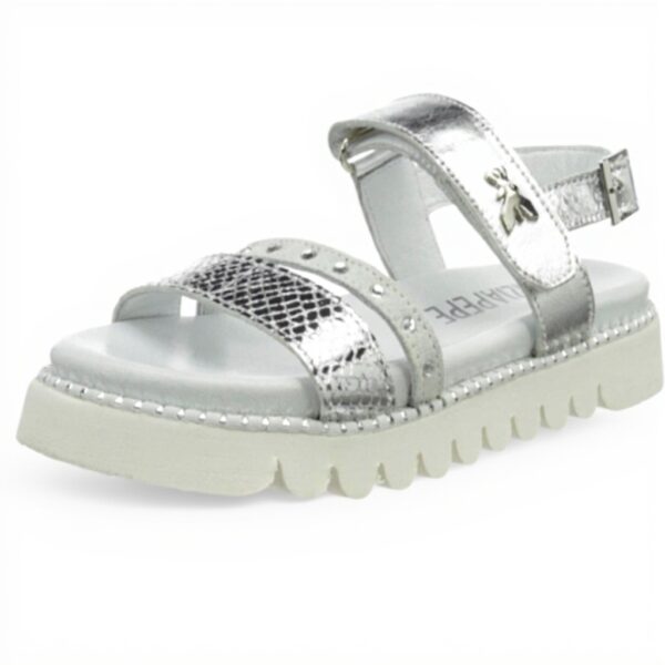 Sandale Patrizia Pepe Kids Argent Cuir PPJ82 Fille