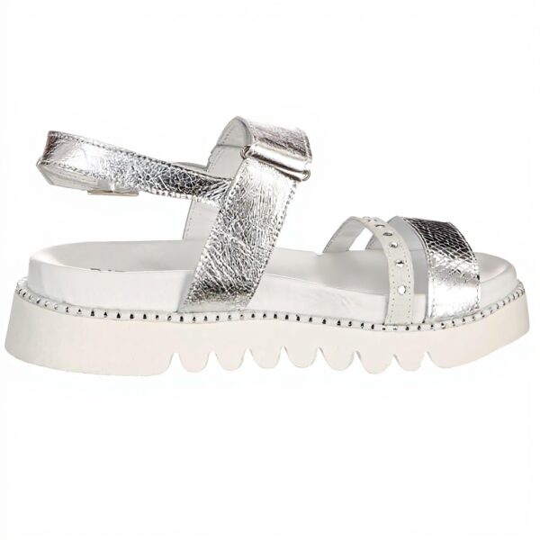 Sandale Patrizia Pepe Kids Argent Cuir PPJ82 Fille