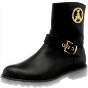 Bottes fille Patrizia Pepe cuir respirant fermeture zippée