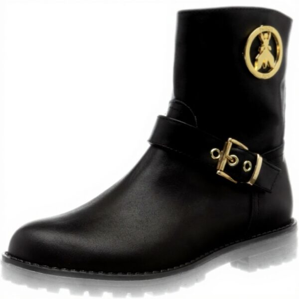 Bottes fille Patrizia Pepe cuir respirant fermeture zippée