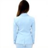Veste femme PATRIZIA PEPE Essential bleue crêpe détail Fly