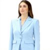 Veste femme PATRIZIA PEPE Essential bleue crêpe détail Fly