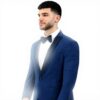 Veste smoking bleu homme PATRIZIA PEPE revers satin laine