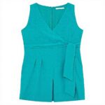 Robe Patrizia Pepe femme vert soirée coton 2A2887