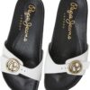Pepe Jeans Sandales Femme Blanc Plates Anatomiques Liège-1