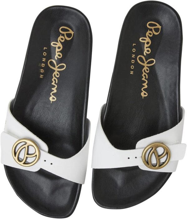 Pepe Jeans Sandales Femme Blanc Plates Anatomiques Liège-1