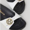 Pepe Jeans Sandales Femme Blanc Plates Anatomiques Liège-5