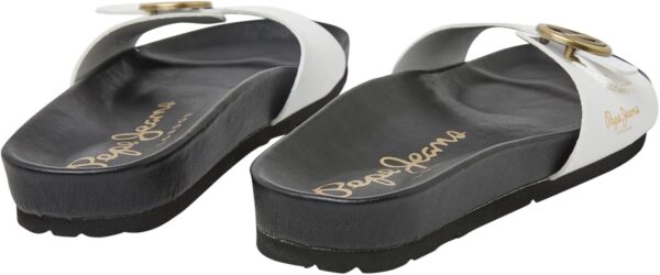 Pepe Jeans Sandales Femme Blanc Plates Anatomiques Liège-3