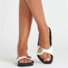 Pepe Jeans Sandales Femme Blanc Plates Anatomiques Liège-6