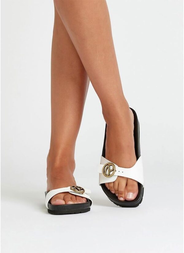 Pepe Jeans Sandales Femme Blanc Plates Anatomiques Liège-6