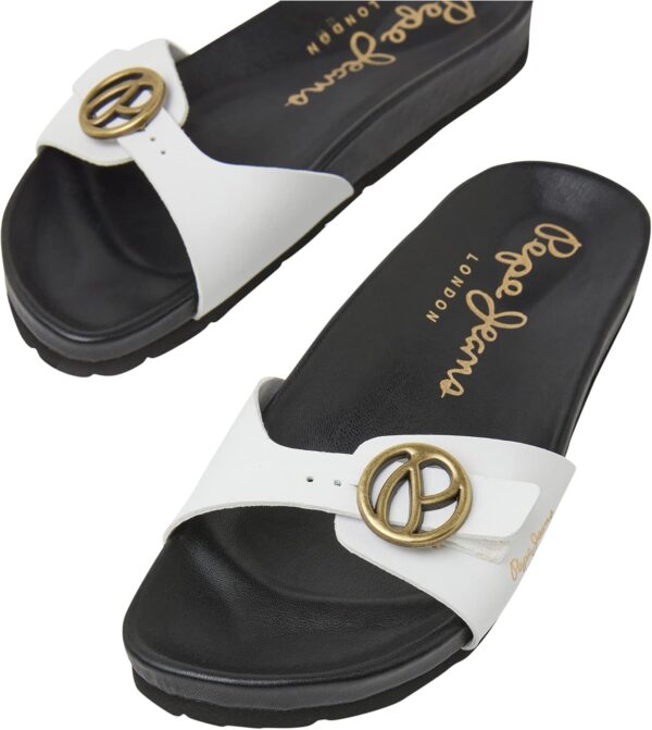 Pepe Jeans Sandales Femme Blanc Plates Anatomiques Liège-2