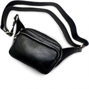 Sac bandoulière cuir Italie Pretty Nana ROBY T-2005 Noir