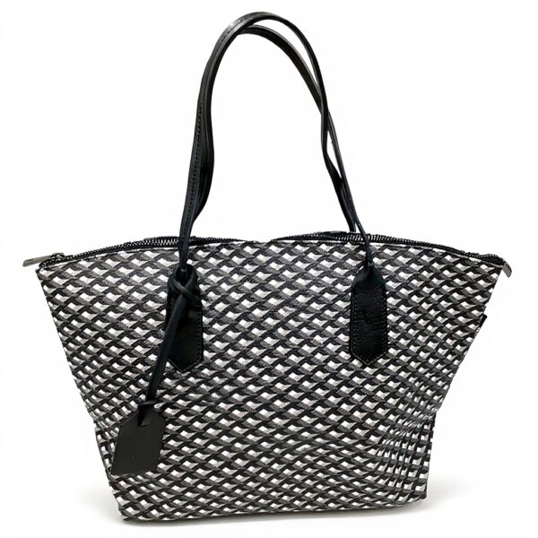 Sac Carolina cuir Italie femme design géométrique noir