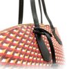 Sac Carolina cuir Italie femme design géométrique rouge