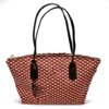 Sac Carolina cuir Italie femme design géométrique rouge