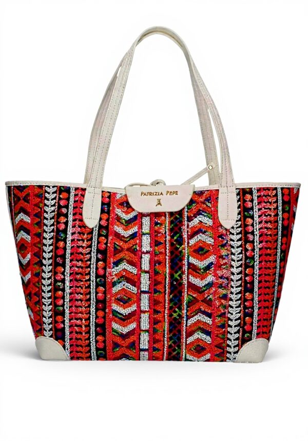 Pelle à tarte Patrizia Pepe en cuir pailletté 42 cm