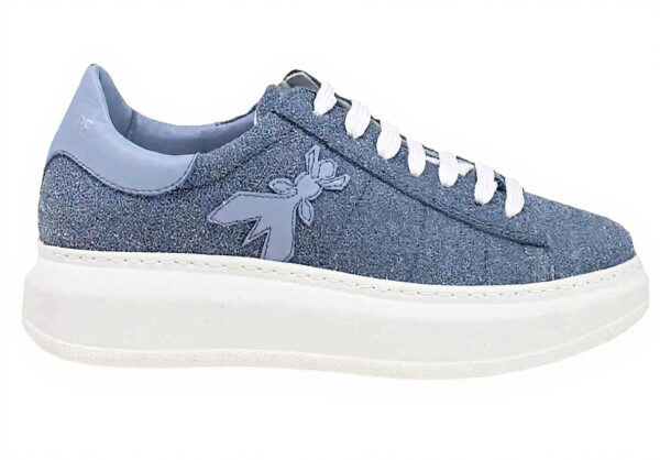 Baskets Patrizia Pepe Bleu Cuir PPJ51 Sneakers Mode