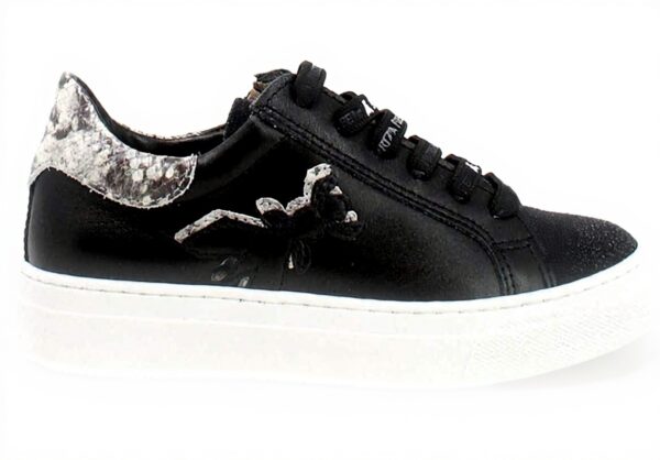 Baskets Patrizia Pepe Noir Cuir Sneakers Mode Femme PPJ506