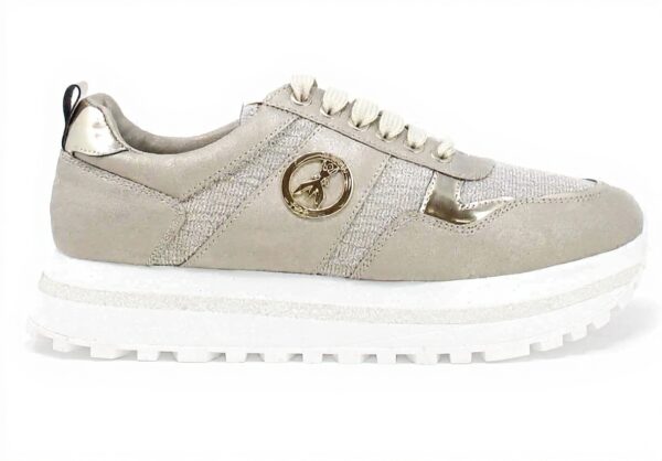 Baskets mode Patrizia Pepe femme argent silver PPJ64