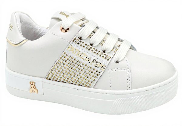 Baskets Patrizia Pepe Fille Cuir Véritable Beige Modèle