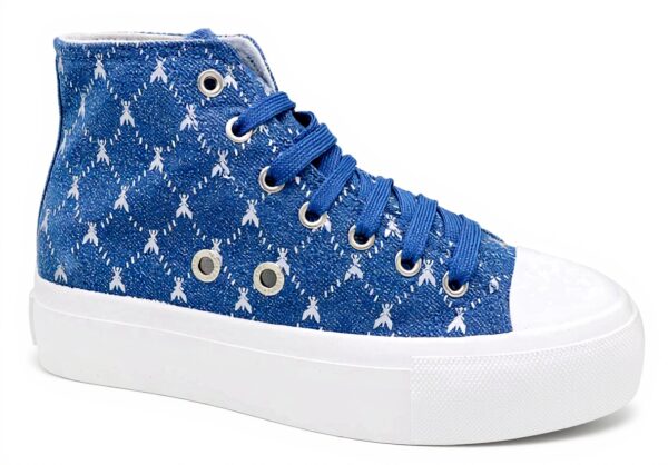Baskets Patrizia Pepe Bleu Coton Confort Fille Mode