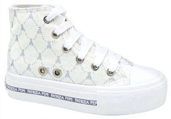Baskets Patrizia Pepe argenté design moderne fille