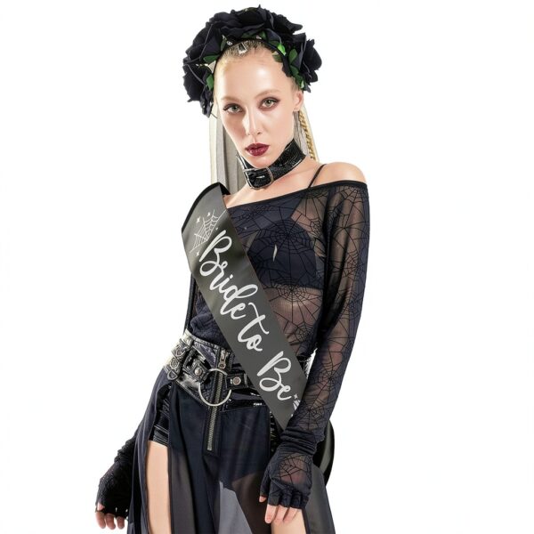 Écharpe Bride or Die JeVenis accessoire fête enterrement vie-4